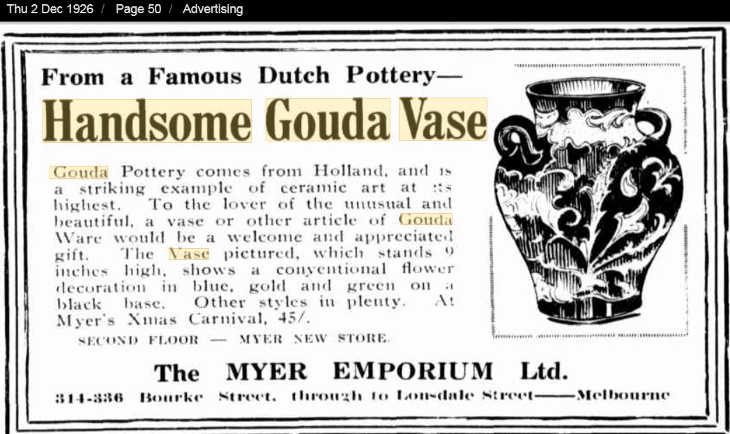 Gouda 1913 advertisement