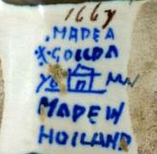 Gouda pottery clog decor Madea mark