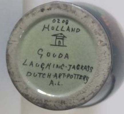 Dutch Art pottery Gouda Jackass mark
