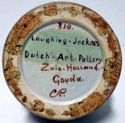 Dutch Art pottery Gouda Jackass mark