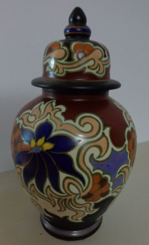 Gouda pottery mantle vase