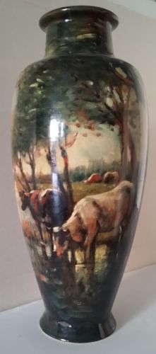 Gouda pottery decor cow Paijsage