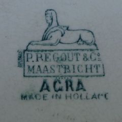 Petrus Regout Plate mark