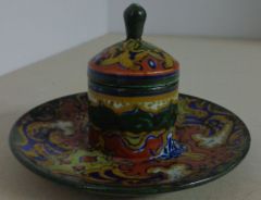 Gouda pottery decor Rhodian inkwell