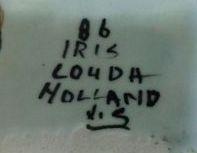 Iris pottery clog mark