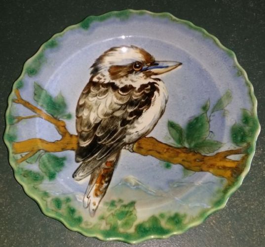 Gouda pottery wandbord Ijsvogel