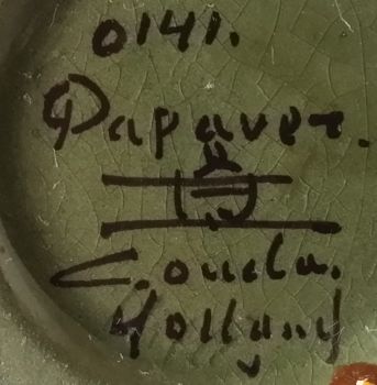 Gouda pottery decor Papaver mark